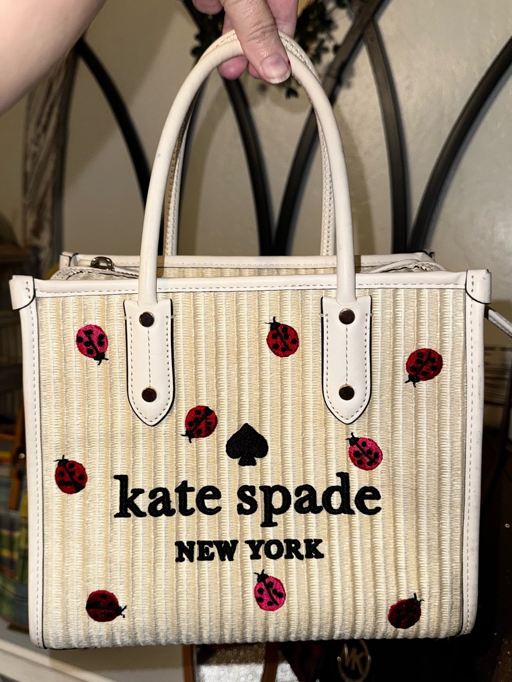 Kate Spade Ladybug Ella Dottie Top Handle Tote Bag KA637 - EUC ($399 MSRP) - Picture 4 of 14